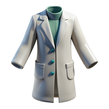 extraordinary abstract White Lab Coat Front View Isolated Element professional png