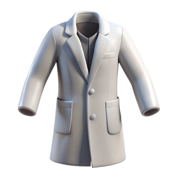 extraordinary contemporary White Lab Coat Front View Isolated Element high quality png