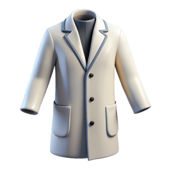 extraordinary modern White Lab Coat Front View Isolated Element professional png