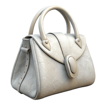 wonderful minimalist White Leather Handbag Studio Shot Cutout premium png