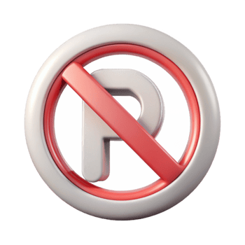 wonderful abstract White No Parking Sign Transparent Background Cutout genuine png
