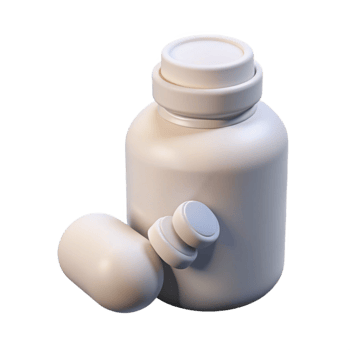 impressive creative White Pills Bottle Front View Cutout genuine png