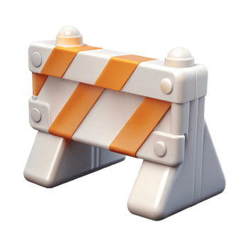 magnificent creative White Road Barrier Side View Transparent Cutout high resolution png