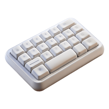 elegant contemporary White Wireless Keyboard for Online Work Cutout professional png