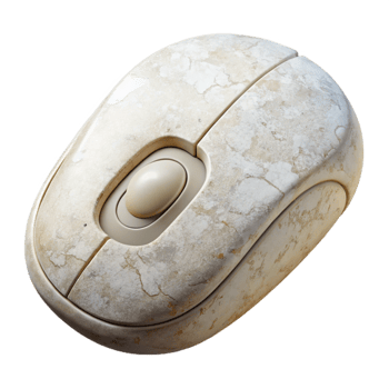 elegant minimalist White Wireless Mouse with Scroll Wheel Cutout Element premium png