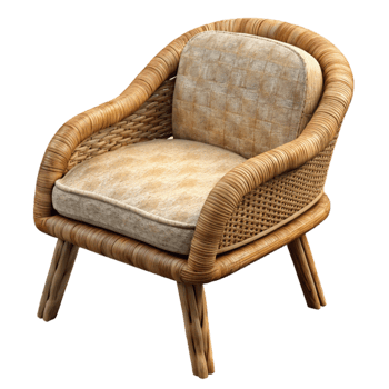 magnificent creative Wicker Chair Natural Texture Isolated Element original png