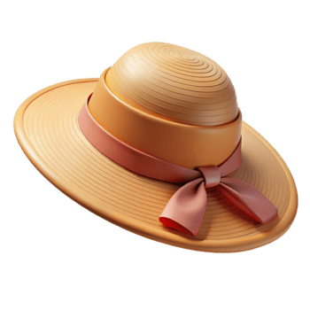 impressive creative Wide Brimmed Sun Hat with Ribbon Cutout exclusive png