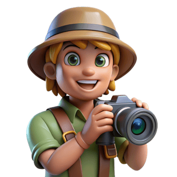 wonderful rustic Wildlife Photographer with Camera Cutout professional png