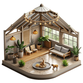 wonderful minimalist Wildlife Rehabilitation Center Interior Sunlight Background exclusive png