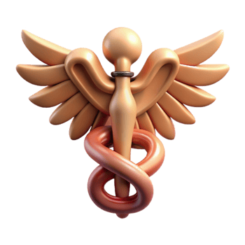 elegant artistic Wildlife Rescue Symbol Caduceus Design Transparent Cutout professional png