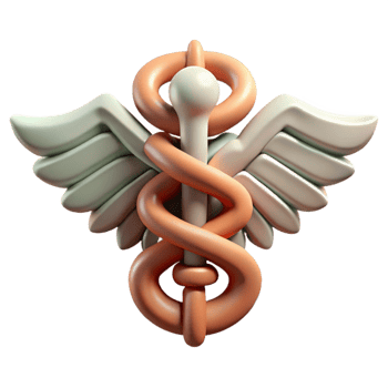 vibrant contemporary Wildlife Rescue Symbol Caduceus Design Transparent Cutout high resolution png