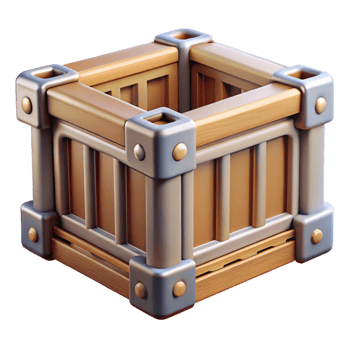 magnificent rustic Wildlife Rescue Transport Crate Metal Bars Cutout professional png