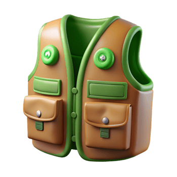 serene minimalist Wildlife Rescue Vest with Logo Isolated high quality png