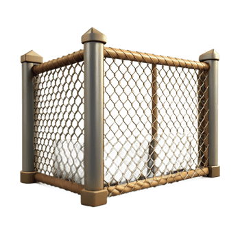 vibrant vintage Wildlife Sanctuary Fence Wire Mesh Transparent Background premium png