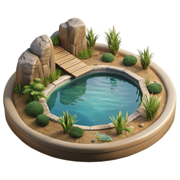 dramatic contemporary Wildlife Sanctuary Lake Calm Water Transparent Background professional png