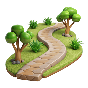 stunning creative Wildlife Sanctuary Path Winding View Transparent Background genuine png