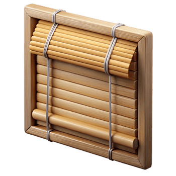 magnificent minimalist Window Blinds Bamboo Material Transparent Background authentic png