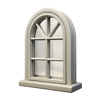 elegant vintage Window Frame White Isolated Cutout detailed png