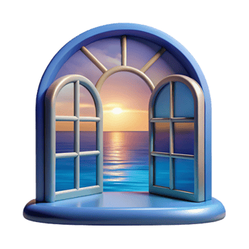 wonderful creative Window View Ocean Horizon Cutout professional png