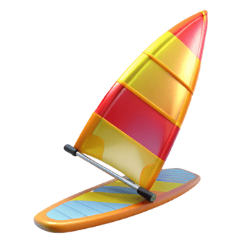 stunning creative Windsurfing Board Bright Sail Dynamic Angle Cutout original png