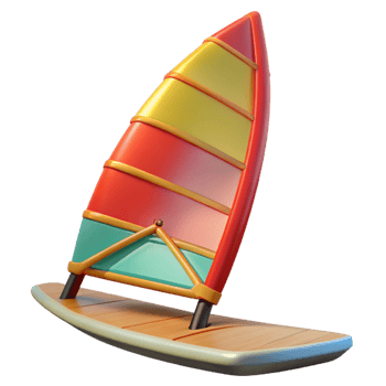 wonderful abstract Windsurfing Board Bright Sail Dynamic Angle Cutout genuine png