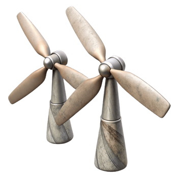 stunning classic Wind Turbine Blades Close Up Isolated Element genuine png