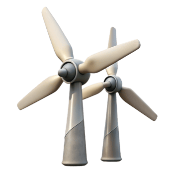 elegant creative Wind Turbine Blades Close Up Isolated Element authentic png