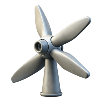 elegant modern Wind Turbine Blades Rotating Isolated Element authentic png