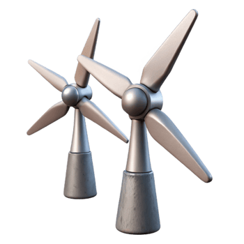 wonderful contemporary Wind Turbine Blades Rotation Isolated detailed png