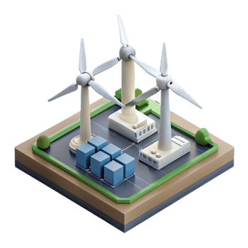 extraordinary contemporary Wind Turbine Farm Aerial View Isolated genuine png