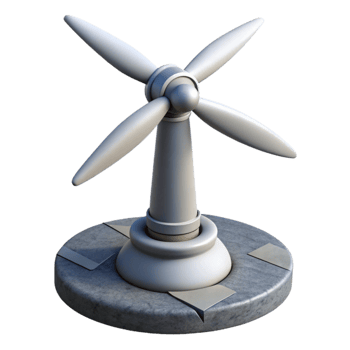 stunning minimalist Wind Turbine Foundation Closeup Transparent Background authentic png