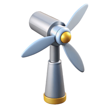 elegant classic Wind Turbine Generating Electricity Side View Transparent genuine png