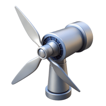 stunning artistic Wind Turbine Nacelle Detail Close Up Isolated professional png