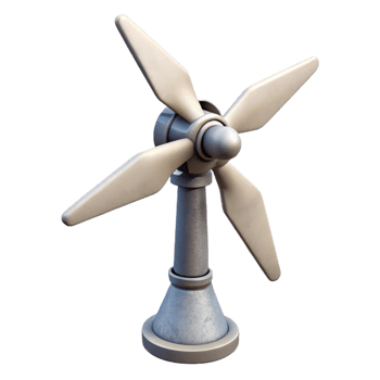 dramatic creative Wind Turbine with Rotating Blades Cutout detailed png