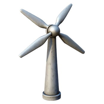 beautiful artistic Wind Turbine Silhouette Transparent Background png