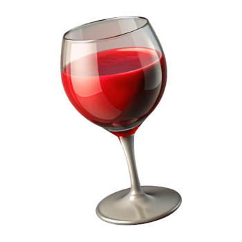 magnificent traditional Wine Glass Red Wine Isolated on Transparent Background png