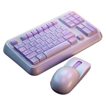 dramatic creative Wireless Keyboard and Mouse Combo for Online Work Transparent Background high resolution png
