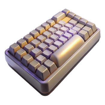 stunning vintage Wireless Keyboard with Backlit Keys Cutout detailed png