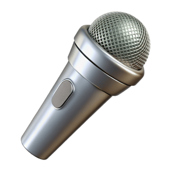 impressive creative Wireless Microphone Silver Chrome Isolated premium png