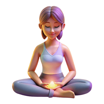extraordinary traditional Woman in Lotus Pose Front View Cutout with Shadow Detail high resolution png
