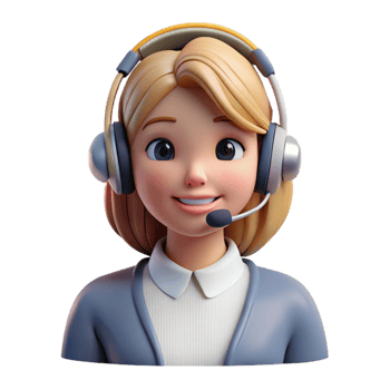 elegant artistic Woman Wearing Headset During Call Isolated exclusive png