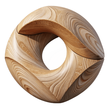 magnificent minimalist Wooden Abstract Form Natural Texture Cutout Element premium png