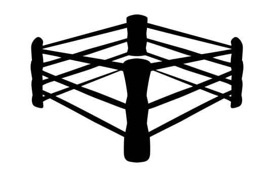 Wrestling Ring Silhouette Clipart vector