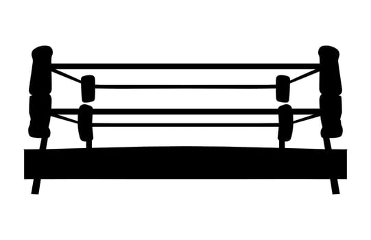 Boxing Ring Black Clipart vector