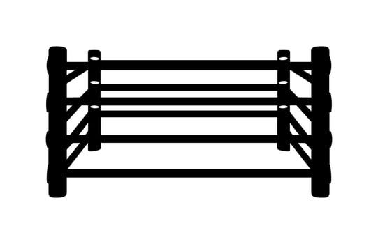 Wrestling Ring Silhouette isolated on a white background vector