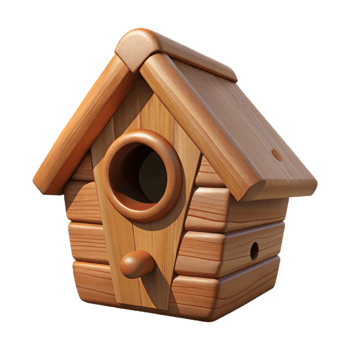 wonderful rustic Wooden Birdhouse Entrance Hole Isolated on Transparent Background high resolution png
