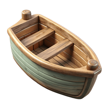magnificent contemporary Wooden Boat Miniature Replica Cutout Element detailed png