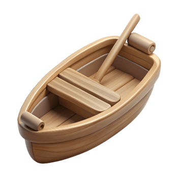 impressive artistic Wooden Boat Miniature Replica Cutout Element high resolution png