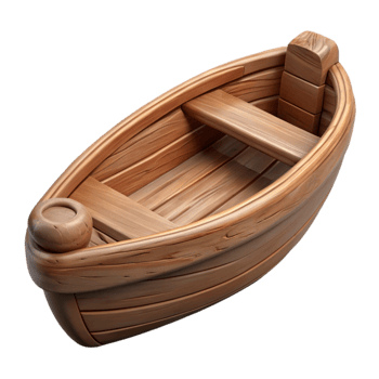extraordinary abstract Wooden Boat Miniature Replica Cutout Element png
