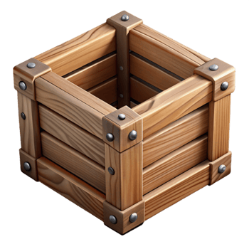 beautiful rustic Wooden Crate Cutout original png